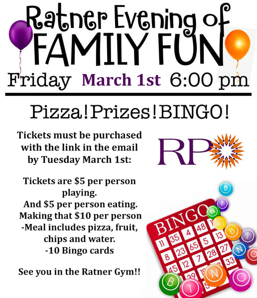 RPO Bingo Event with Dinner